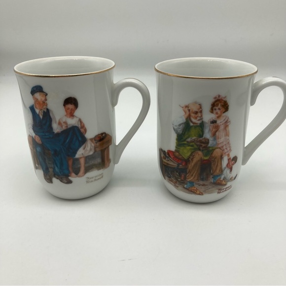 Norman Rockwell coffee cups “The Cobbler“ and “The Lighthouse Keepers Da… - Picture 1 of 9
